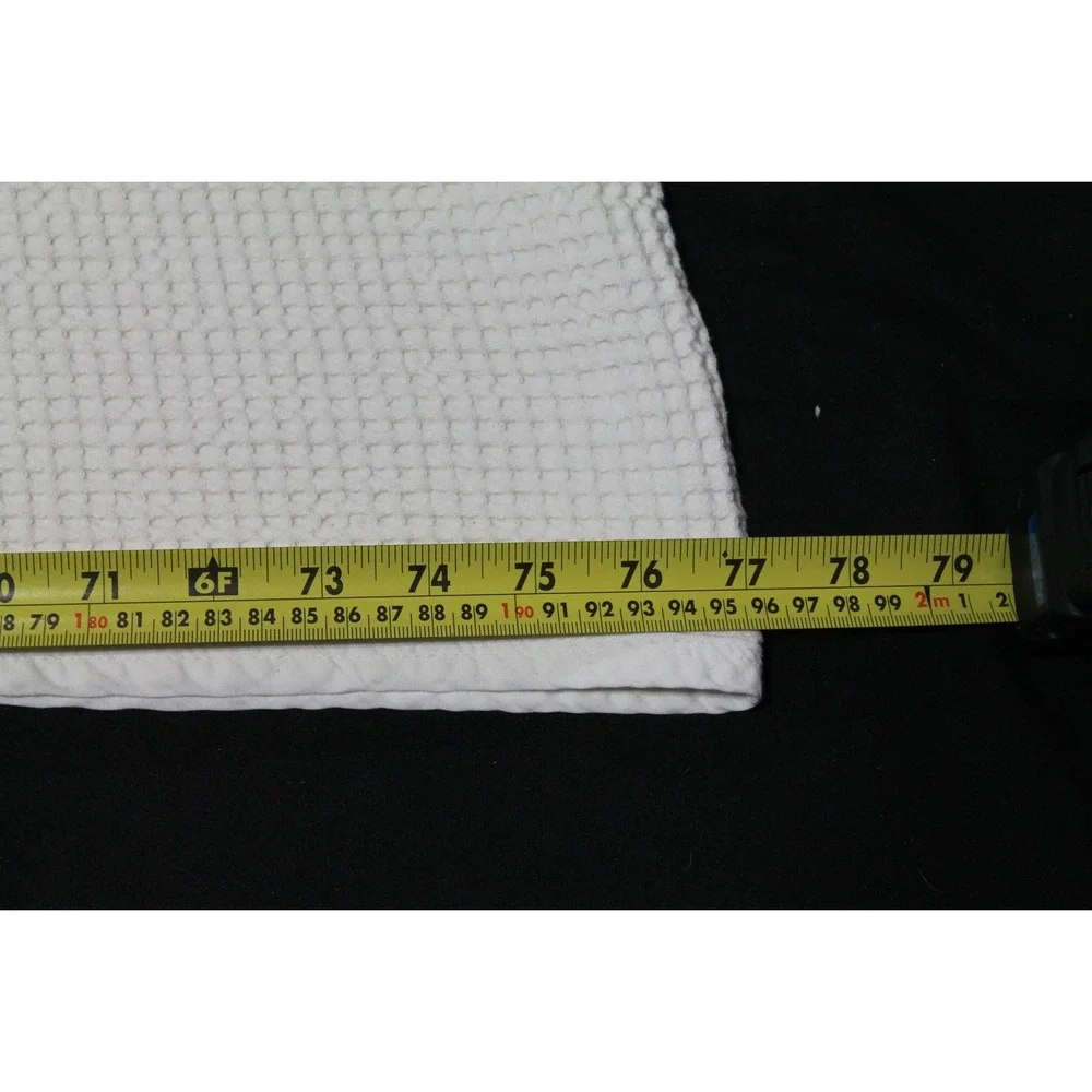 Pierre Cardin Paris White Cotton Waffle Weave Blanket 50x77 Throw Bed Blanket